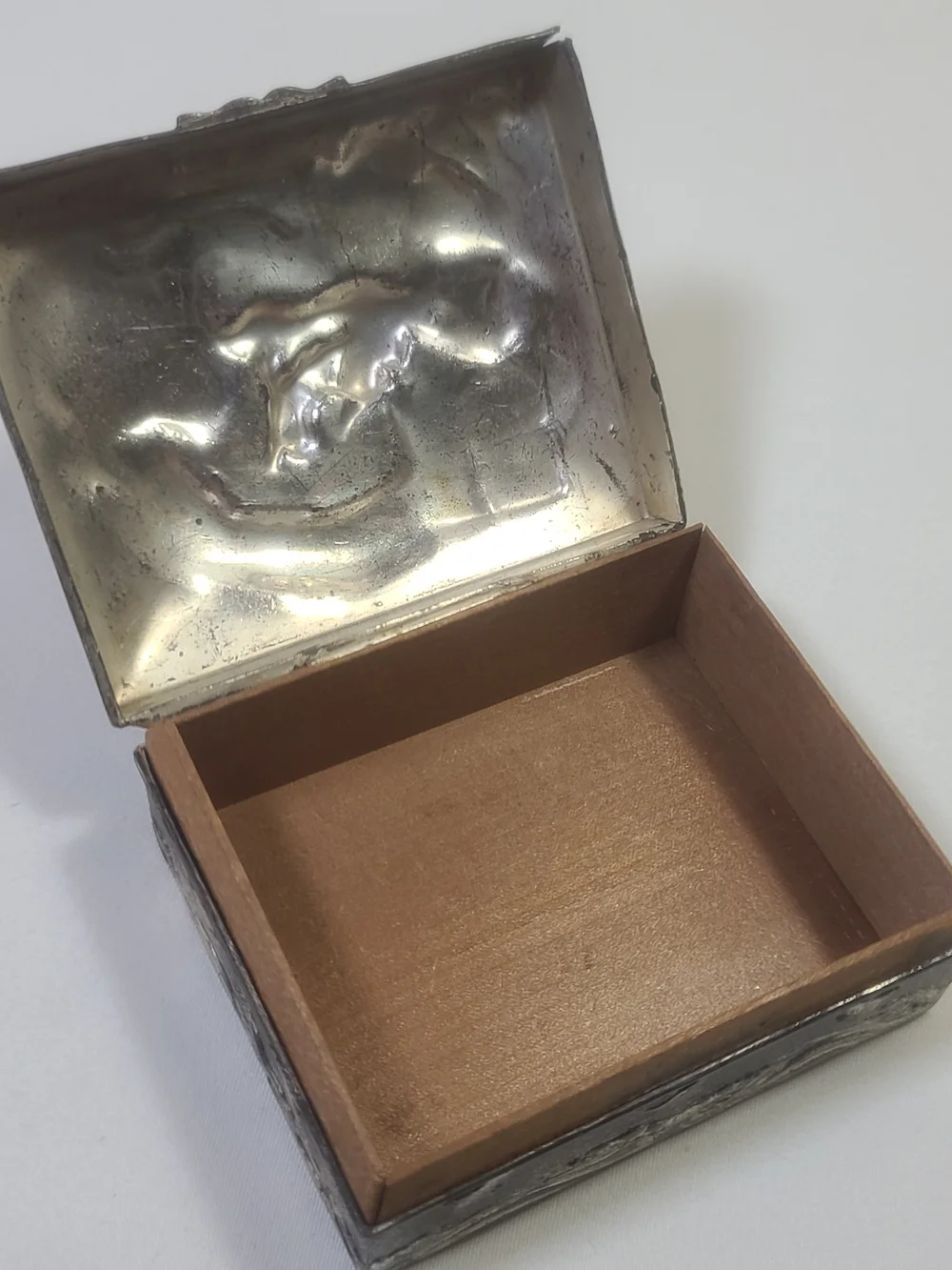 Vintage Dragon Japanese Metal Jewelry Trinket Box